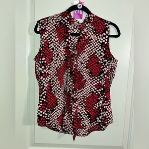 Calvin Klein Women's Sleeveless Patterned Top